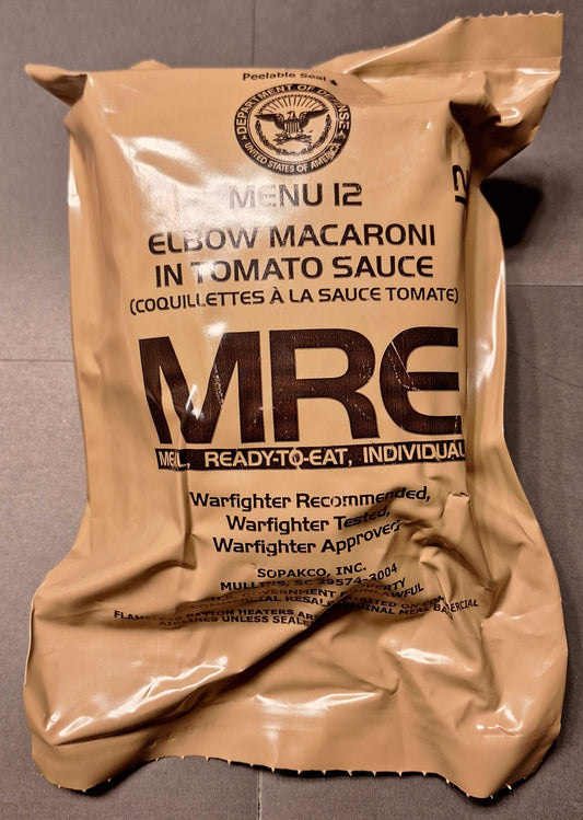 U.S. Military Meals, Ready to Eat, Individual (MREs)