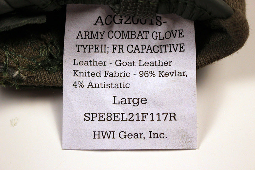 [CCC] Army Combat Gloves Type II - Green (Size Large)