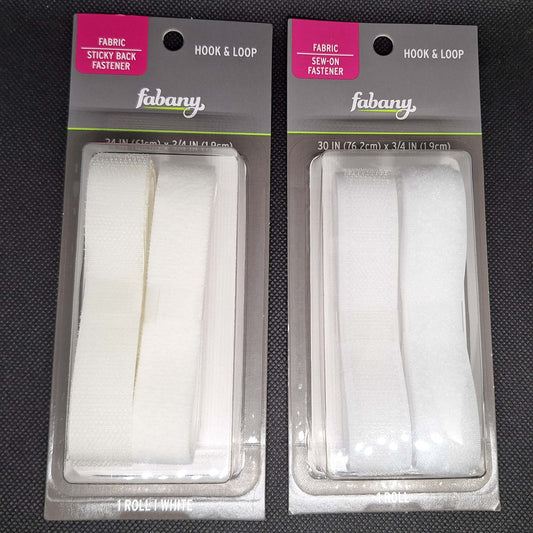 Fabany Hook and Loop Fasteners (White)