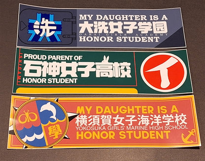 "Cute Girls with Military Things" Bumper Sticker BUNDLE (Various series)